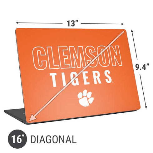Clemson University Tigers Logo Universal Laptop 16in (13 x 9.4in) Skin